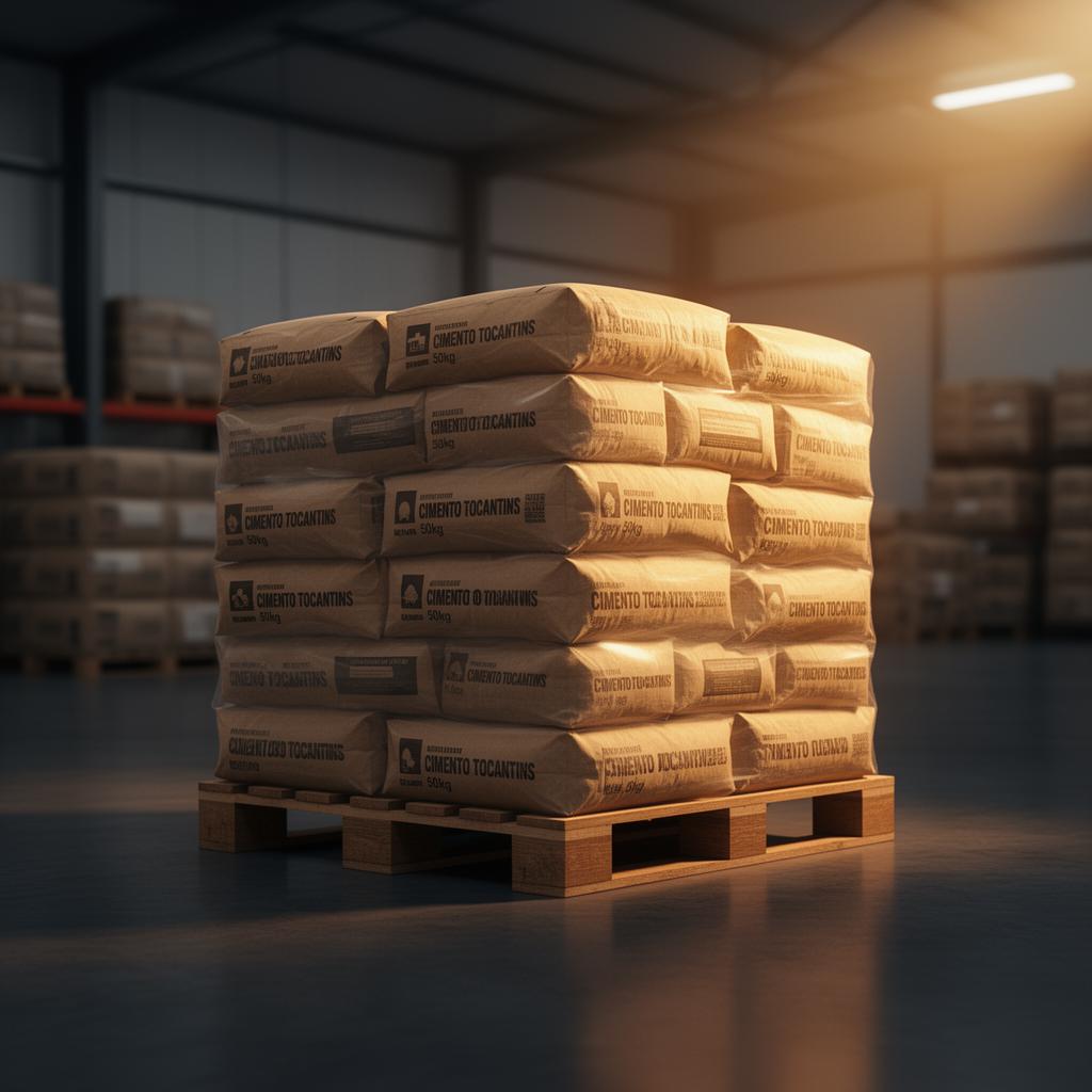 Sacas de Cimento Tocantins CPV 40kg e CPII 50kg prontas para entrega em Brasília e Brazlândia